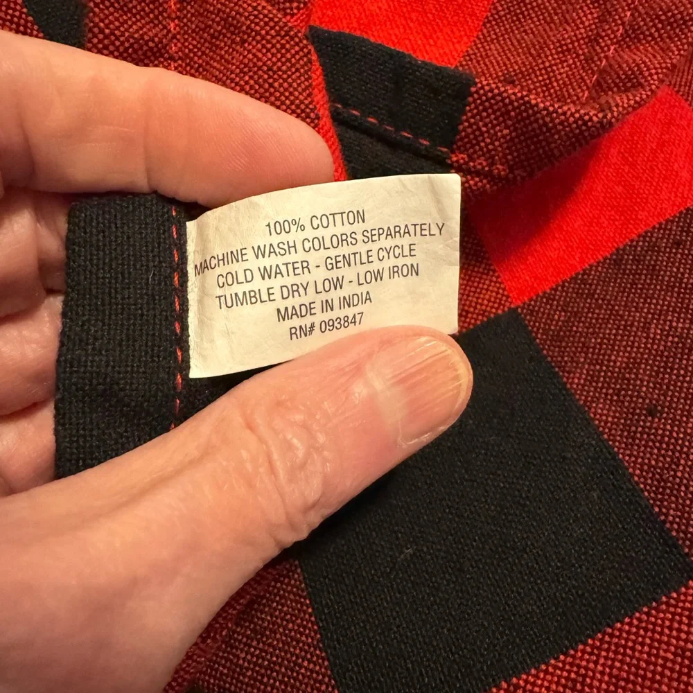 Set of 6‎ Red and Black Buffalo Plaid Fabric Napkins 19